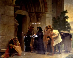 Raymond VI (1156-1222), Graaf van Toulouse, "De Excommunicé" in 1208 door Paus Innocentius III (1160-1216). René Ravaut