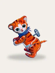 Schattig opwindbaar katje