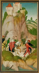 Leopold III (1075-1136), Heilige, Markgraaf van Oostenrijk (schilderij op paneel)