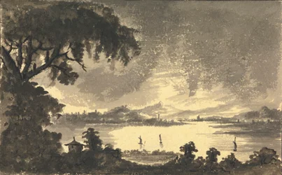 Rivier de Forth met de Stad en het Kasteel van Stirling in de Verte