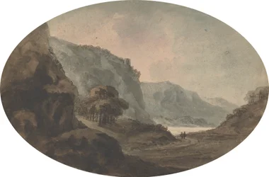 Twee Mannen Wandelen in een Landschap