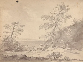 Twee Bomen in een Landschap