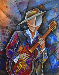 Abstracte gitarist