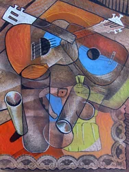 Cubist Guitars: Koffie-stilleven