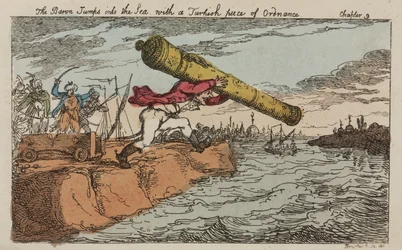 Baron Munchausen steelt een Turkse kanon