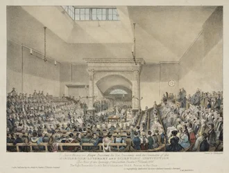 Opening van het lezingentheater in Marylebone, Londen