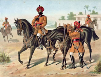 De 1e Bengal Cavalerie, Review Order, Anglo-Indiase Leger van de jaren 1880
