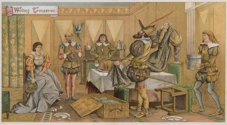 Illustratie voor De Getemde Feeks (chromolitho)