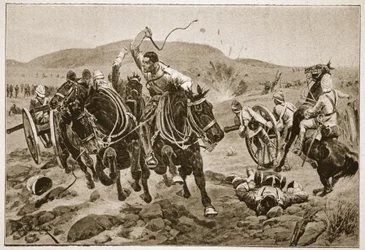 Veldartillerie komt in actie, illustratie uit 