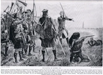 De Slag bij Quebec, 1759, illustratie uit 