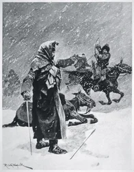 Turks-Bashkir Kozakkenboogschutters achtervolgden Napoleons leger uit Rusland in 1812