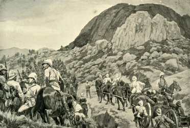 Uitgaan naar de Aanval op Spion Kop op 24 januari, 1900