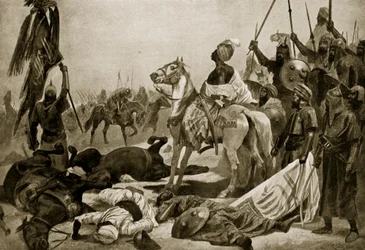 Hyder Ali bij Conjeveram, 1780, illustratie uit 