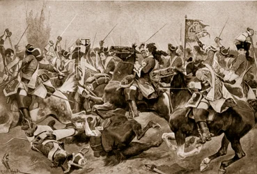 De slag bij Malplaquet, 1709, illustratie uit 