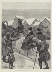 De Hongersnood in Rusland, Boeren die Bedelen in de Steden van Kazan