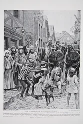 De bestraffing van een frauduleuze bakker, illustratie uit 
