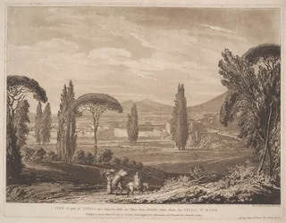 Uitzicht op een deel van Tivoli en aangrenzende heuvels