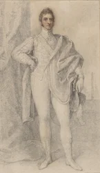 Portret van George, 5e hertog van Marlborough, met Blenheim in de verte, 1817-1821