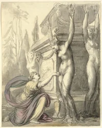 De Heliaden bij het graf van Phaëton (Ovidius, Metamorfosen, II, 340-366)