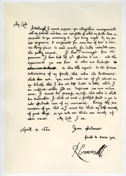 Brief van Richard Cromwell, Lord Protector, aan generaal George Monck, 18 april 1660
