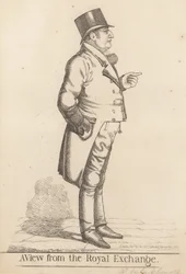 Lee La Chamette; Een uitzicht vanaf de Royal Exchange, 1817