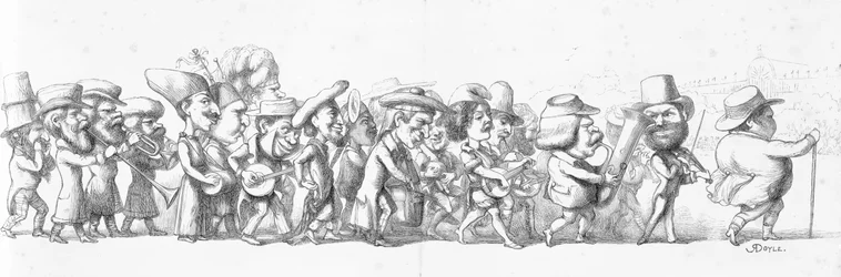 John Bull leidt bezoekers naar de Grote Tentoonstelling, 1851