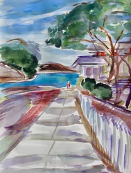 Pad naar de riviermonding, Benicia, 2017