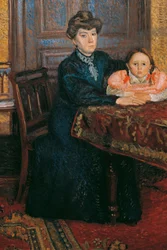Vrouw met kind (Mathilde Schönberg met dochter Gertrud)