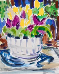 Bloemen in een Ton