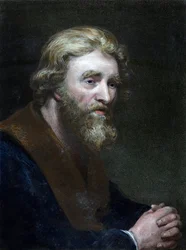 Portret van een bebaarde man