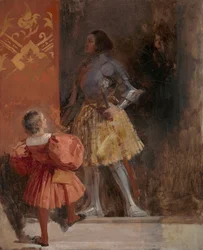 Een ridder en page (uit Johann Wolfgang von Goethe