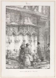 Architectonische Overblijfselen en Fragmenten: Rouen - Fontaine de la Crosse