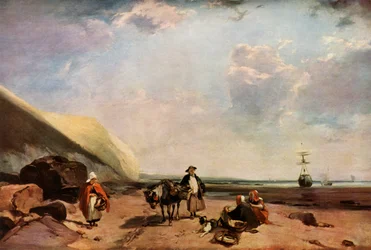 Vissersvolk aan de kust van Normandië, Frankrijk, ca. 1824, 1934