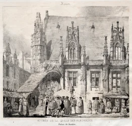 Rouen: Ingang van de Salle des Pas Perdus, Paleis van Justitie