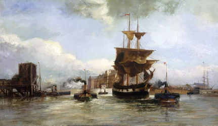 Verlaten van West Bute Dock