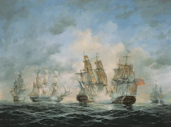 Marinegevecht uit de 19e eeuw in eigen wateren
