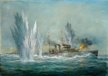 HMS Exeter in gevecht met de Graf Spee tijdens de Slag bij de Río de la Plata, 2009