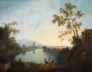 Apollo en de seizoenen Klassiek landschap, ca. 1770-1779