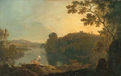 Rivierscène: baders en vee, ca. 1763-65