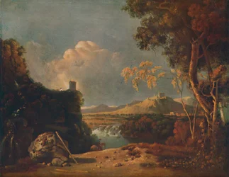 De witte monnik - IV Italiaans landschap, met witte monnik