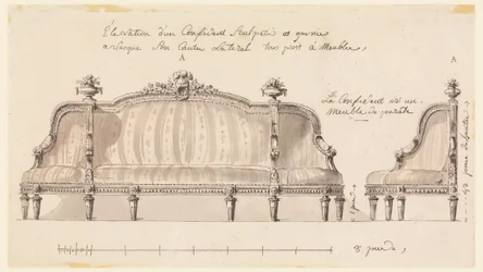Tekening, Ontwerp voor een vertrouwenspersoon, ca. 1780