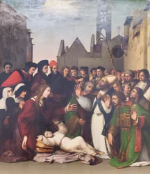 Sint Zenobius wekt een jongen uit de dood op