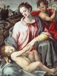 De Madonna en Kind met de Jonge Sint Johannes de Doper