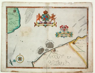 Dover naar Sandwich en Blacknerse naar Gravelines - De Spaanse Armada en de Engelse Vloot bij Calais, ca. 1590