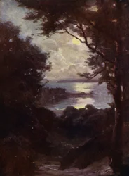Beaumaris, Maanlicht (kleur litho)
