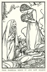 Illustratie voor Gedichten van John Keats: Isabella of De Pot van Basil