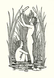 Illustratie voor Gedichten van John Keats: Lamia (litho)