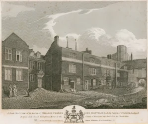 Een noordwestelijk uitzicht op het huis van William Parker, Lord Monteagle