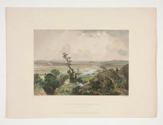 Vallei van de Connecticut (vanuit Mount Holyoke), illustratie voor Nathaniel Parker Willis