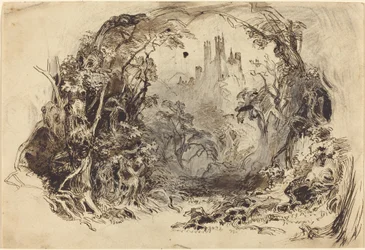 Kasteel op een Heuvel (Decor voor "Doornroosje en het Beest"?)